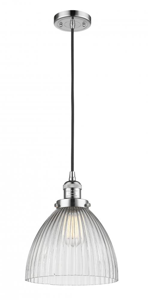 Seneca Falls - 1 Light - 10 inch - Polished Chrome - Cord hung - Mini Pendant