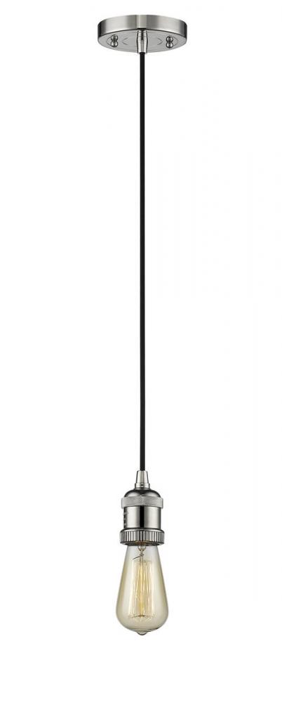 Bare Bulb - 1 Light - 3 inch - Polished Nickel - Cord hung - Mini Pendant