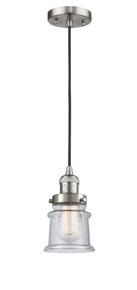 Canton - 1 Light - 5 inch - Brushed Satin Nickel - Cord hung - Mini Pendant