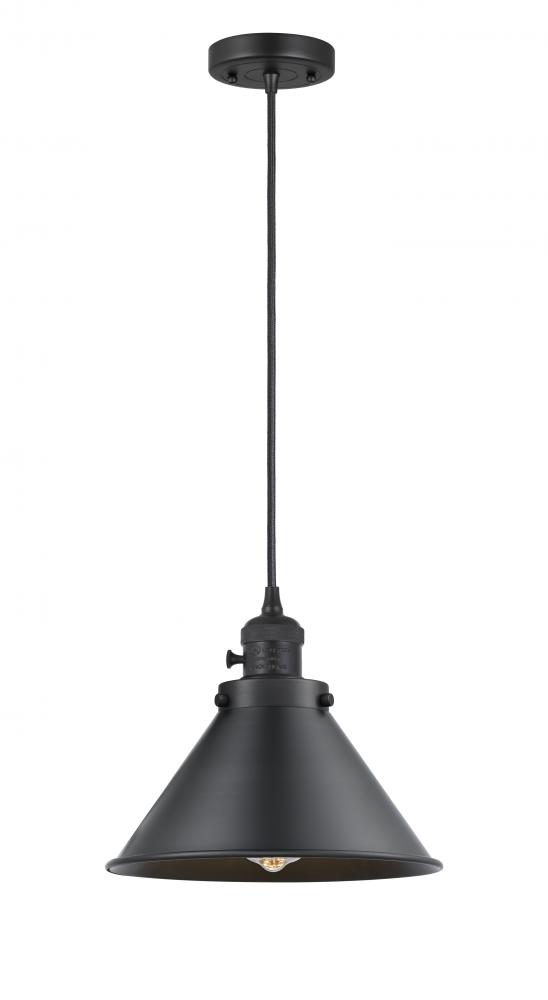 Briarcliff - 1 Light - 10 inch - Matte Black - Cord hung - Mini Pendant