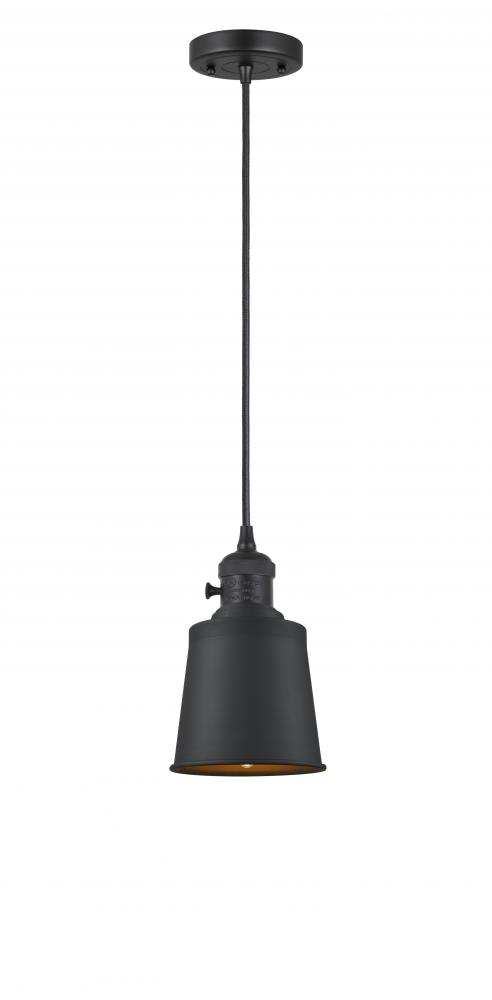 Addison - 1 Light - 5 inch - Matte Black - Cord hung - Mini Pendant