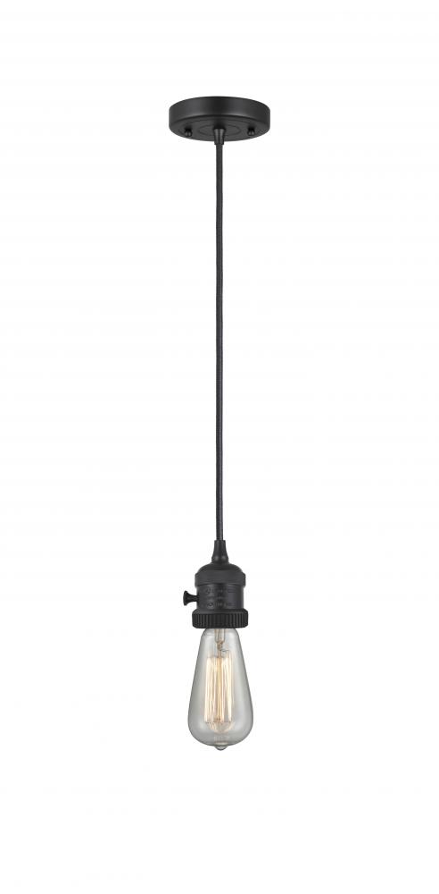 Bare Bulb - 1 Light - 3 inch - Matte Black - Cord hung - Mini Pendant