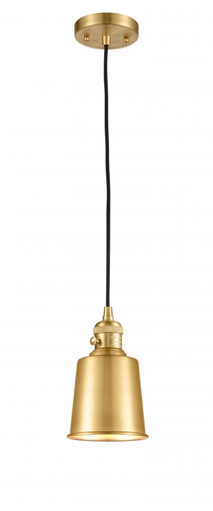 Addison - 1 Light - 5 inch - Satin Gold - Cord hung - Mini Pendant