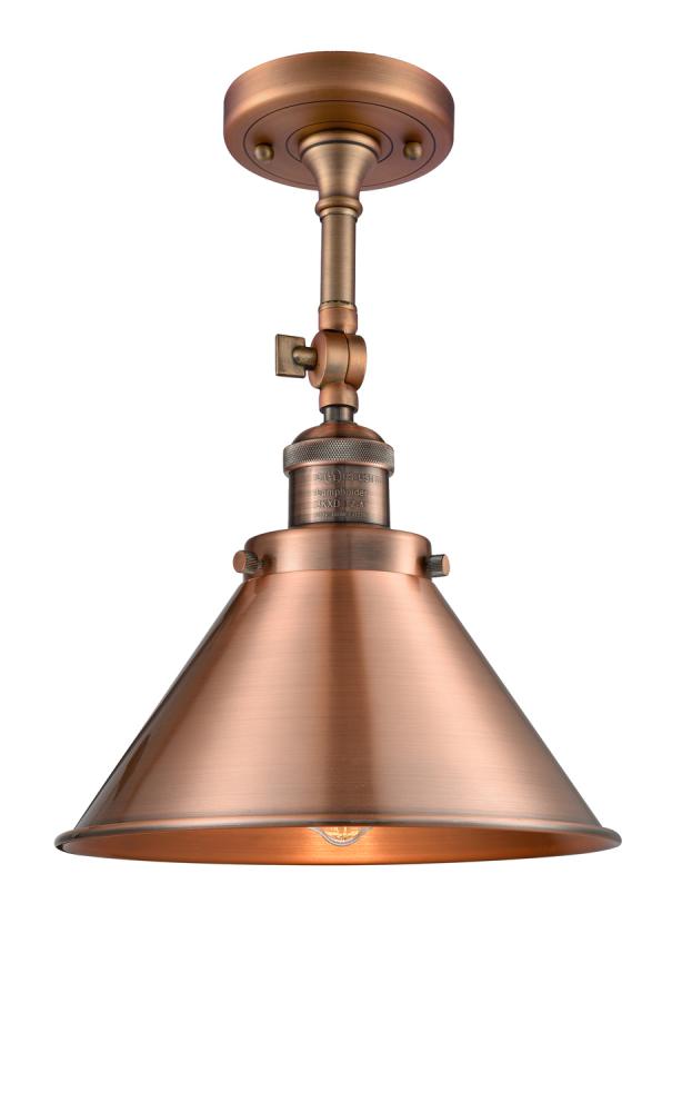 Briarcliff - 1 Light - 10 inch - Antique Copper - Semi-Flush Mount