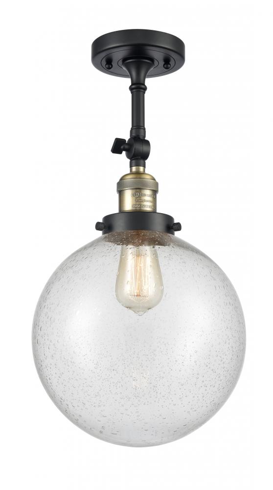 Beacon - 1 Light - 10 inch - Black Antique Brass - Adjustable Semi-Flush Mount