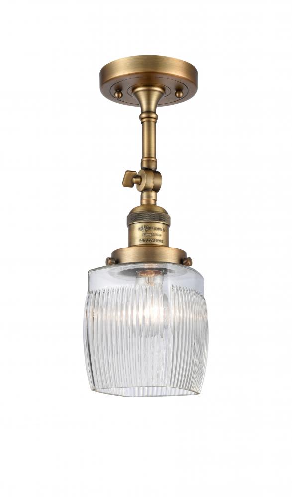 Colton - 1 Light - 6 inch - Brushed Brass - Adjustable Semi-Flush Mount