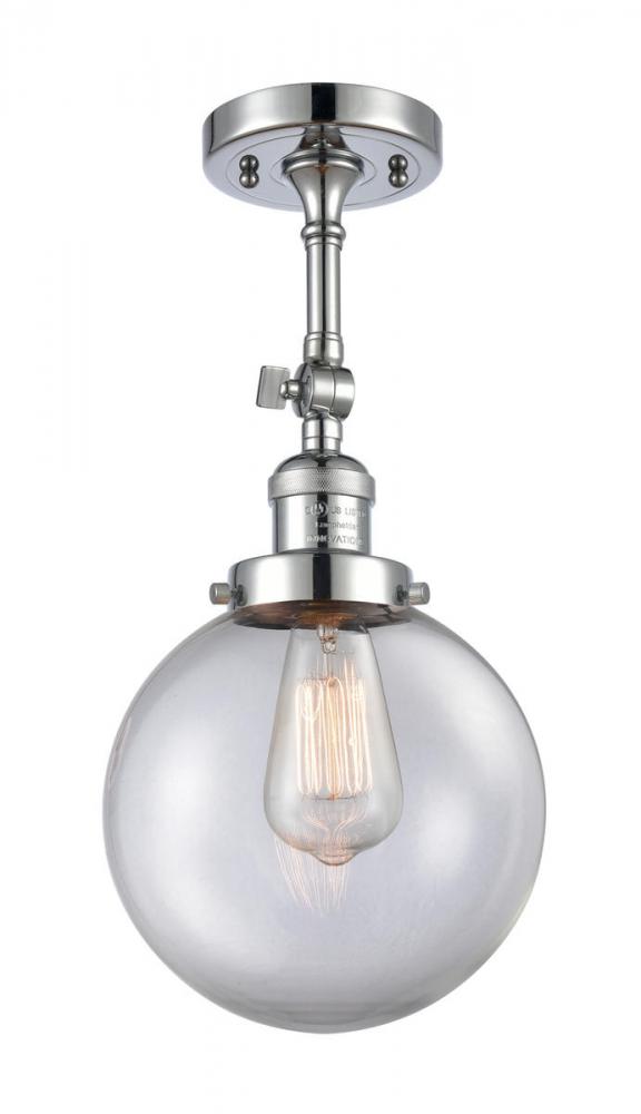 Beacon - 1 Light - 8 inch - Polished Chrome - Adjustable Semi-Flush Mount