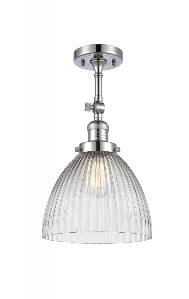 Seneca Falls - 1 Light - 10 inch - Polished Chrome - Adjustable Semi-Flush Mount
