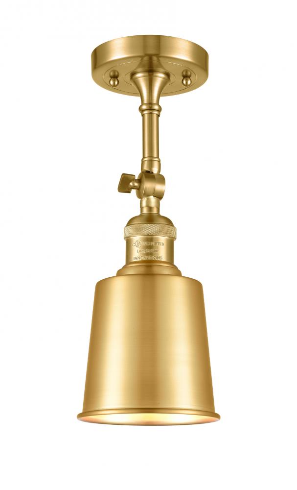 Addison - 1 Light - 5 inch - Satin Gold - Semi-Flush Mount