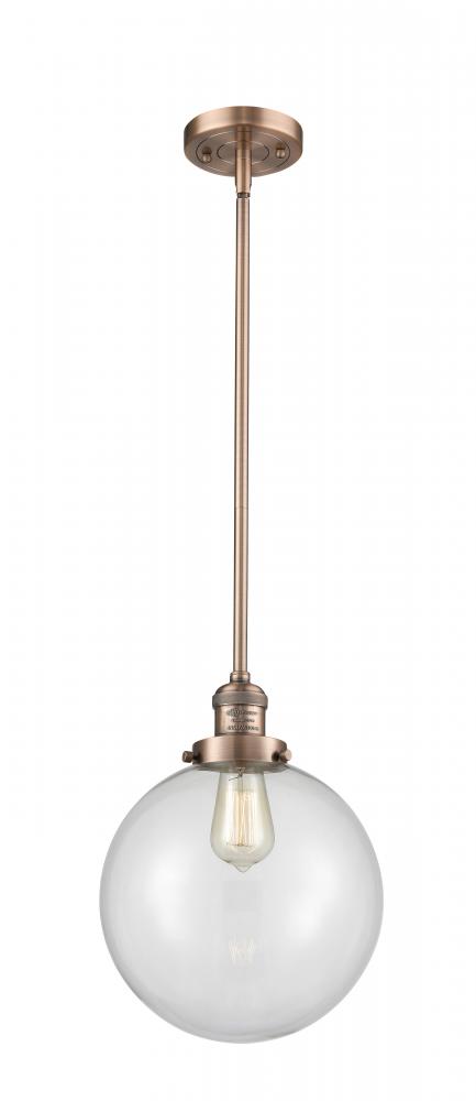 Beacon - 1 Light - 10 inch - Antique Copper - Stem Hung - Mini Pendant