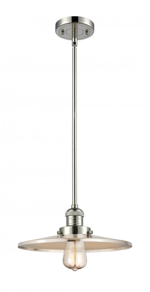 Appalachian - 1 Light - 12 inch - Polished Nickel - Stem Hung - Mini Pendant