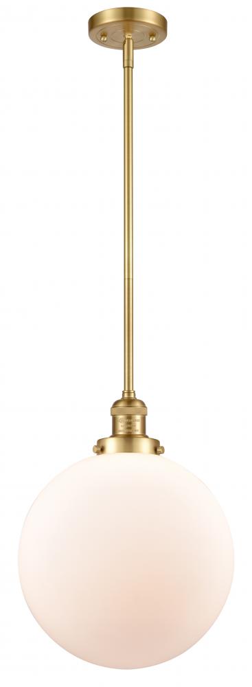 Beacon - 1 Light - 12 inch - Satin Gold - Stem Hung - Mini Pendant