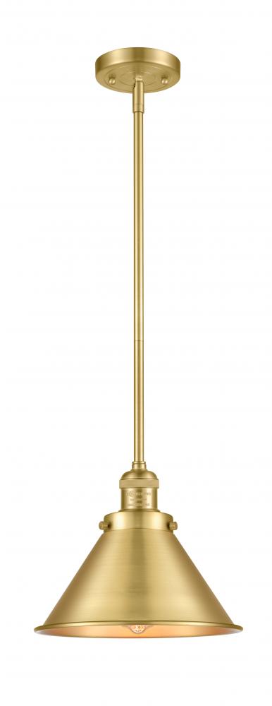 Briarcliff - 1 Light - 10 inch - Satin Gold - Stem Hung - Mini Pendant