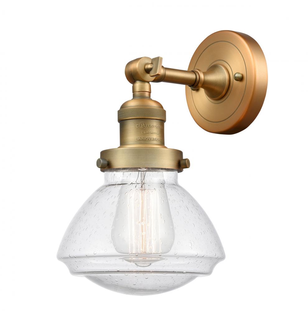 Olean - 1 Light - 7 inch - Brushed Brass - Adjustable Sconce