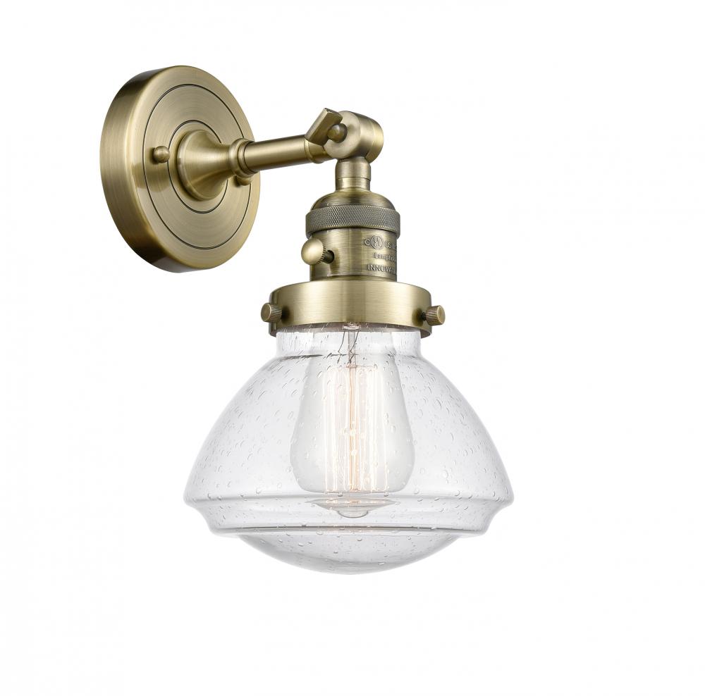Olean - 1 Light - 7 inch - Antique Brass - Adjustable Sconce