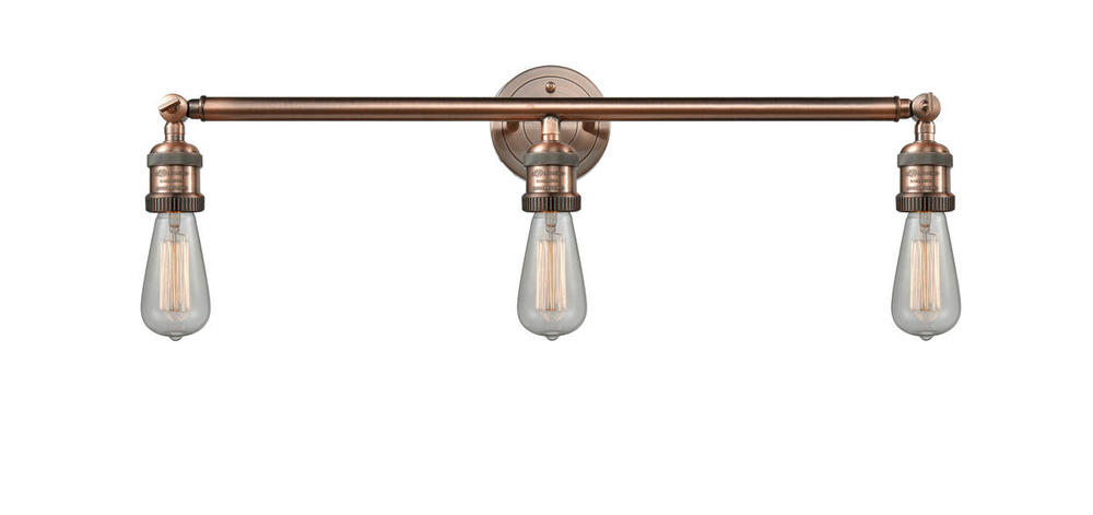 Bare Bulb 3 Light Bath Vanity Light