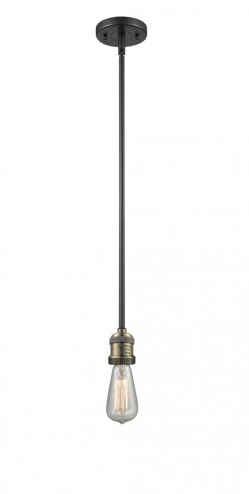 Bare Bulb - 1 Light - 3 inch - Black Antique Brass - Stem Hung - Adjustable Mini Pendant