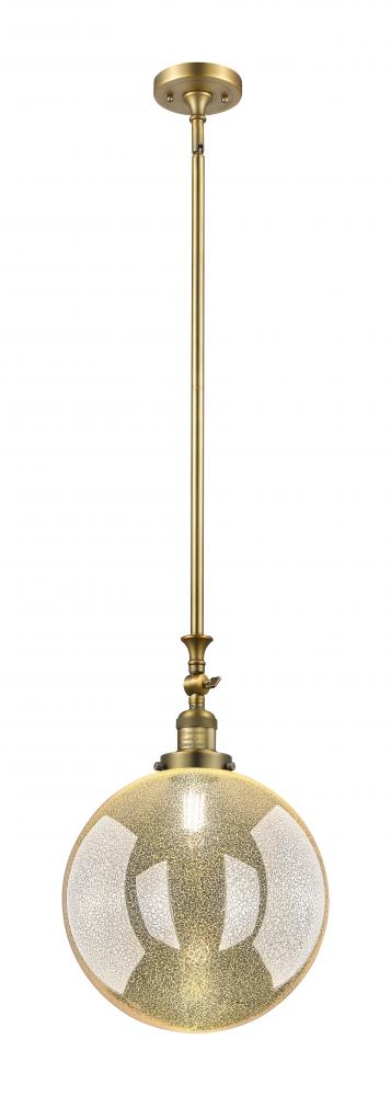 Beacon - 1 Light - 12 inch - Brushed Brass - Stem Hung - Adjustable Mini Pendant