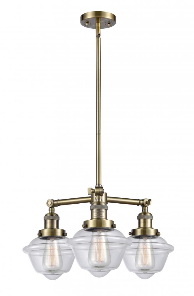 Oxford - 3 Light - 20 inch - Antique Brass - Stem Hung - Chandelier