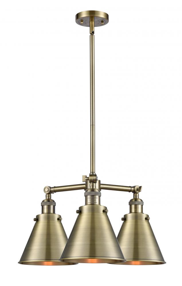 Appalachian - 3 Light - 21 inch - Antique Brass - Stem Hung - Chandelier