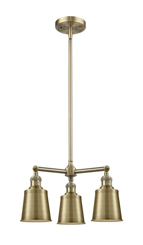 Addison - 3 Light - 19 inch - Antique Brass - Stem Hung - Chandelier