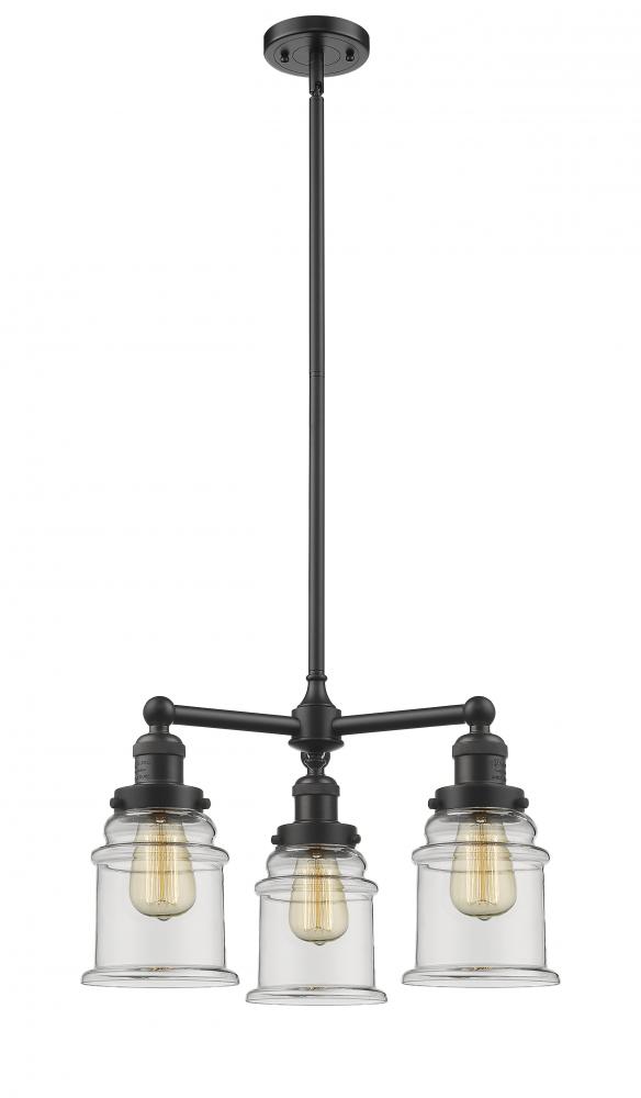 Canton - 3 Light - 18 inch - Oil Rubbed Bronze - Stem Hung - Chandelier