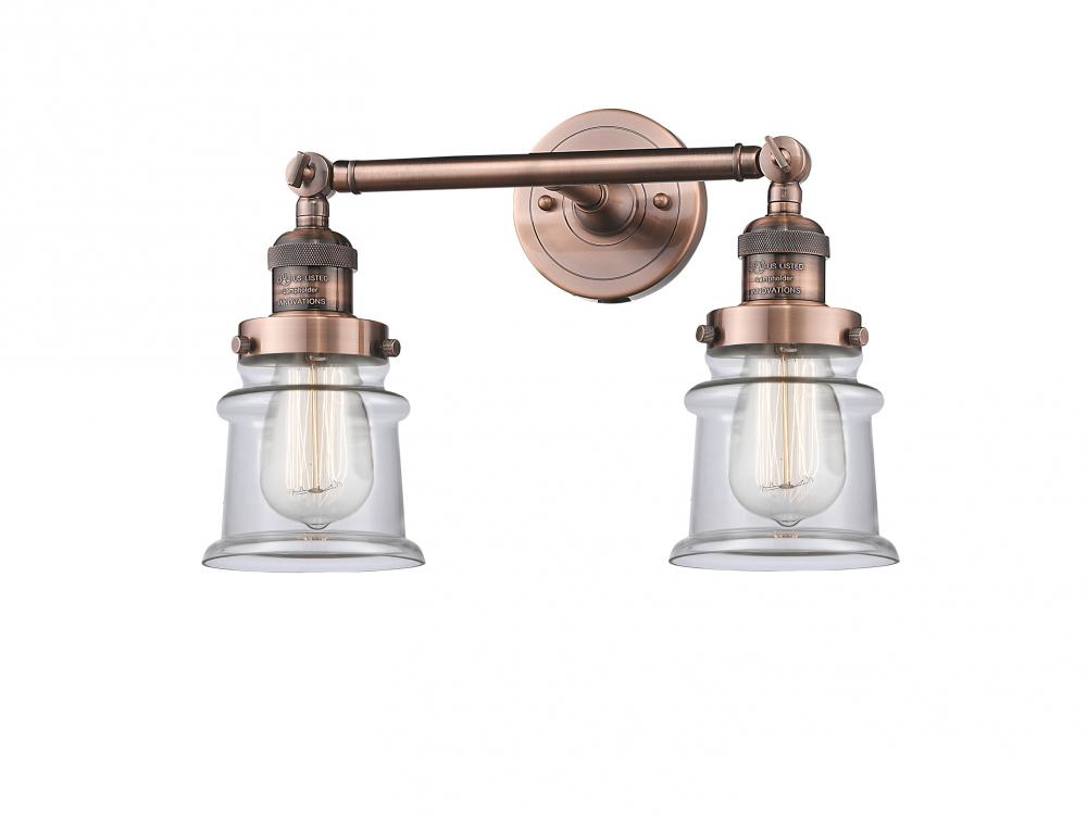 Canton - 2 Light - 17 inch - Antique Copper - Bath Vanity Light