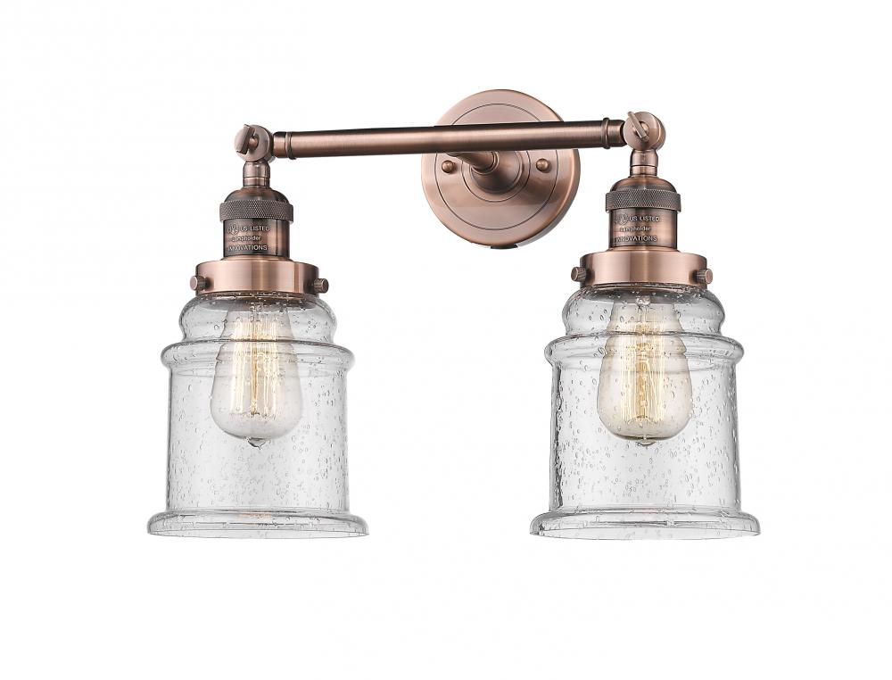 Canton - 2 Light - 17 inch - Antique Copper - Bath Vanity Light