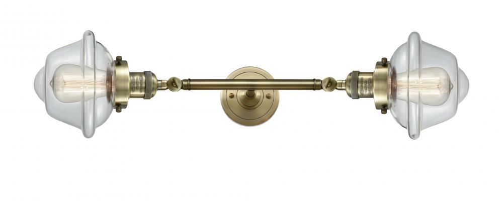 Oxford - 2 Light - 8 inch - Antique Brass - Bath Vanity Light