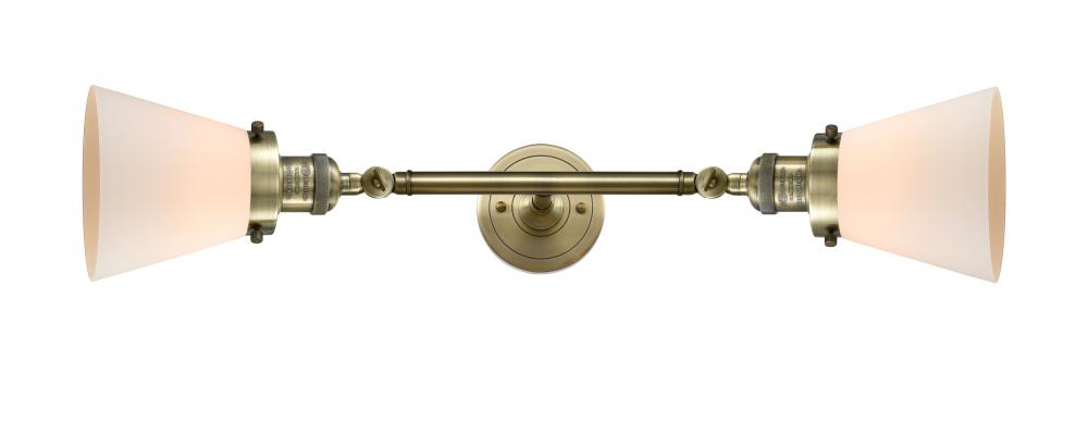 Cone - 2 Light - 6 inch - Antique Brass - Bath Vanity Light