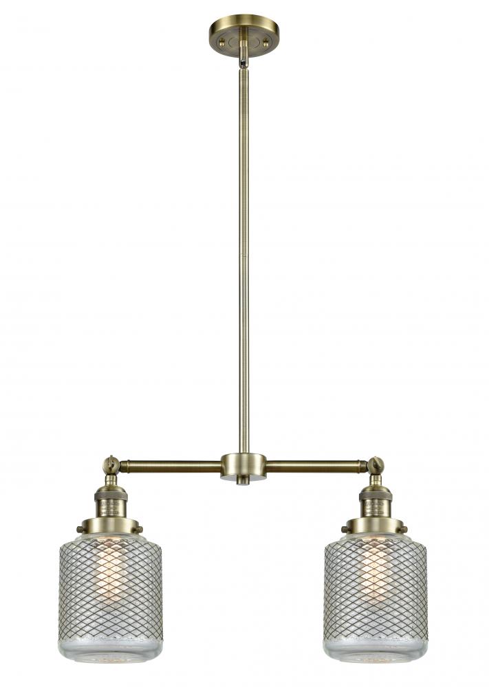 Stanton - 2 Light - 23 inch - Antique Brass - Stem Hung - Island Light