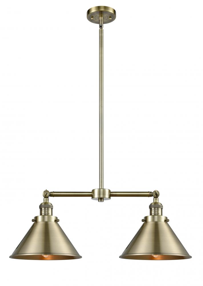 Briarcliff - 2 Light - 21 inch - Antique Brass - Stem Hung - Island Light