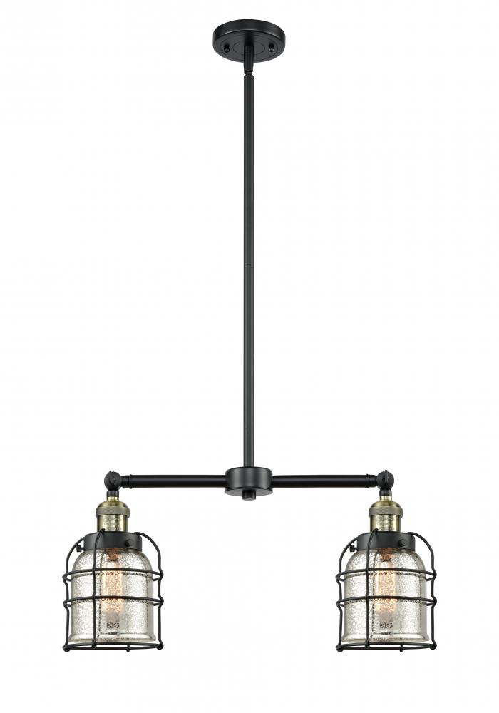 Bell Cage - 2 Light - 21 inch - Black Antique Brass - Stem Hung - Adjustable Island Light