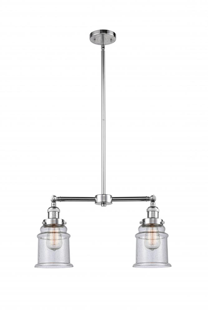 Canton - 2 Light - 21 inch - Polished Chrome - Stem Hung - Adjustable Island Light