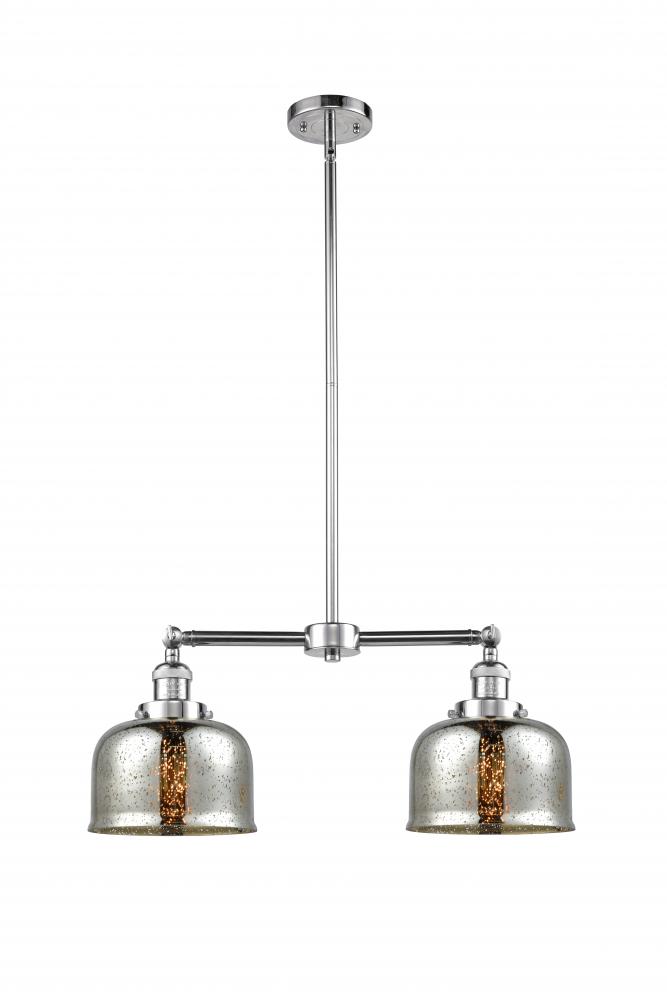 Bell - 2 Light - 24 inch - Polished Chrome - Stem Hung - Adjustable Island Light