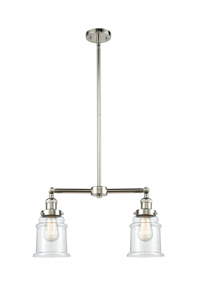 Canton - 2 Light - 21 inch - Polished Nickel - Stem Hung - Adjustable Island Light