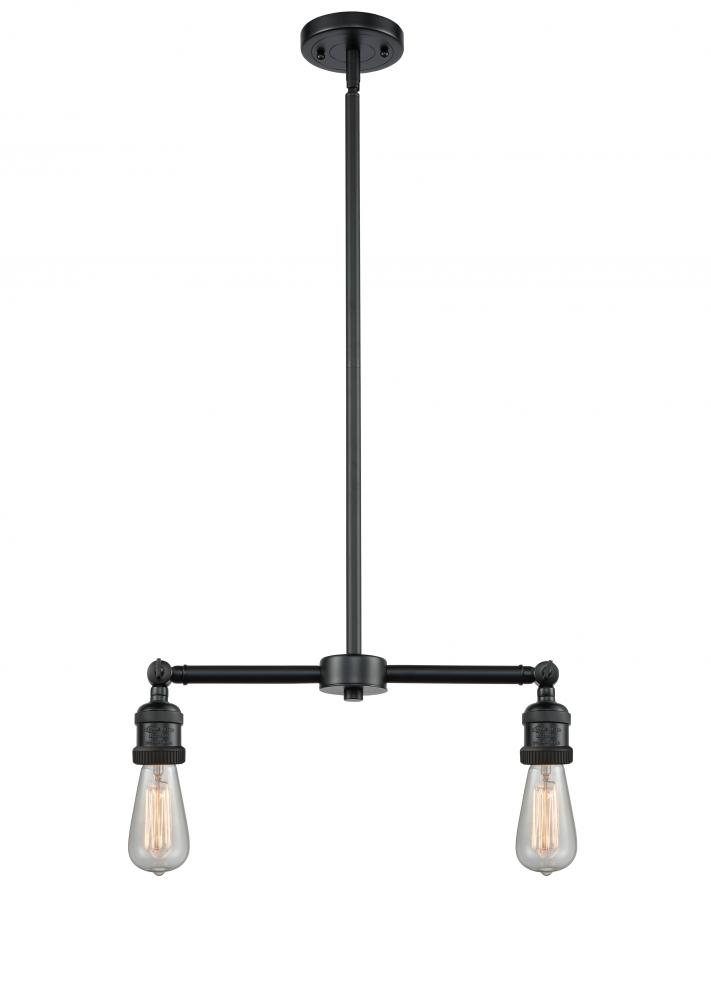 Bare Bulb - 2 Light - 8 inch - Oil Rubbed Bronze - Stem Hung - Adjustable Island Light