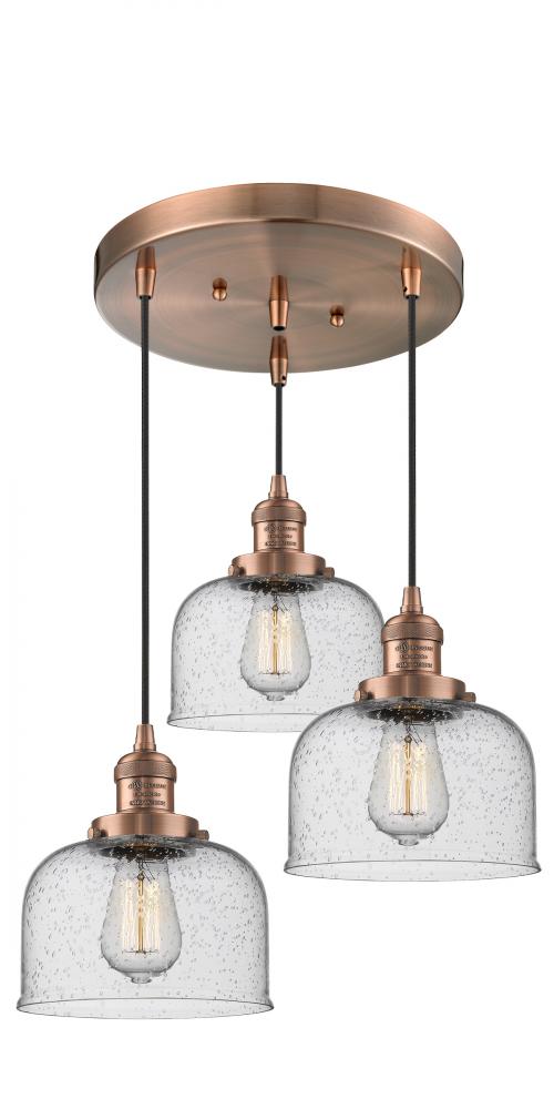 Large Bell 3 Light Multi-Pendant