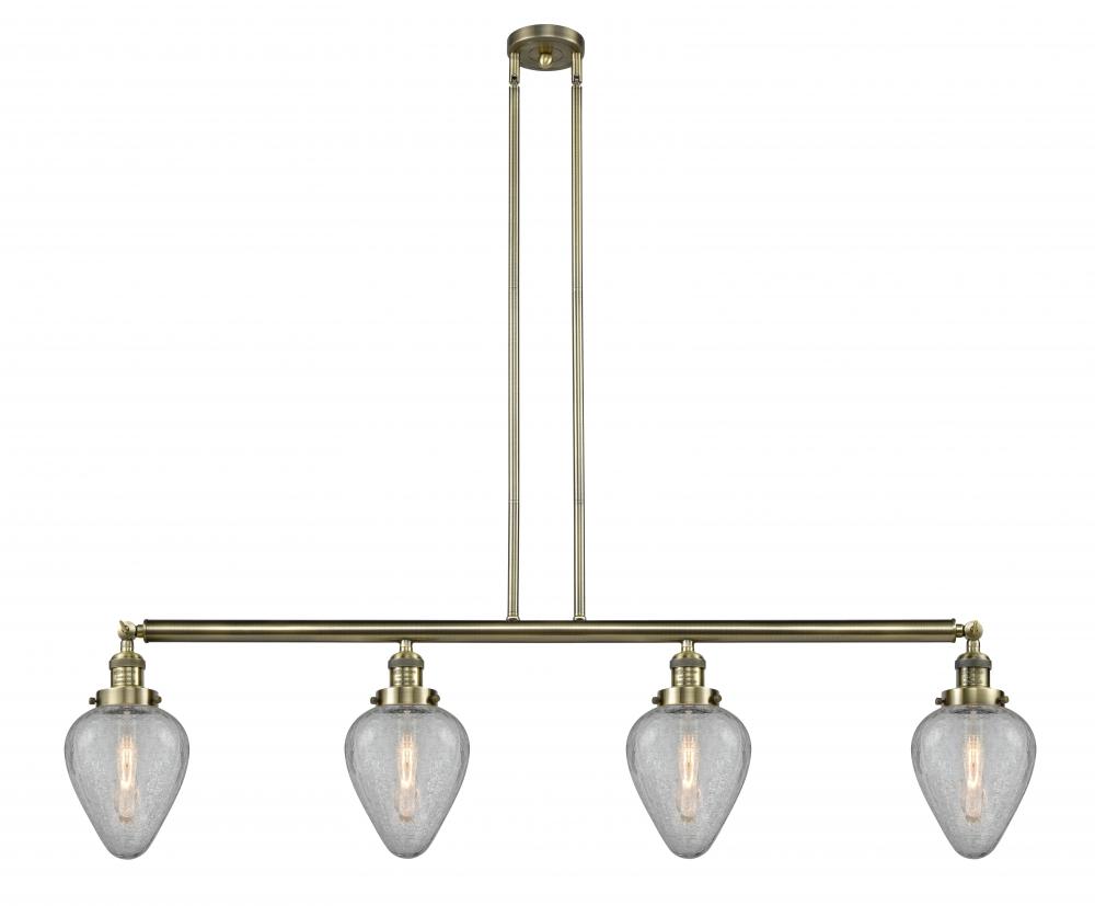 Geneseo - 4 Light - 52 inch - Antique Brass - Stem Hung - Island Light