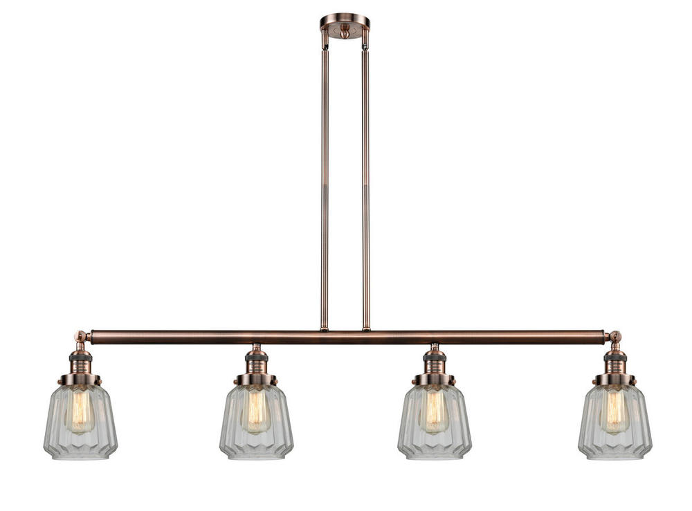 Chatham - 4 Light - 51 inch - Antique Copper - Stem Hung - Island Light