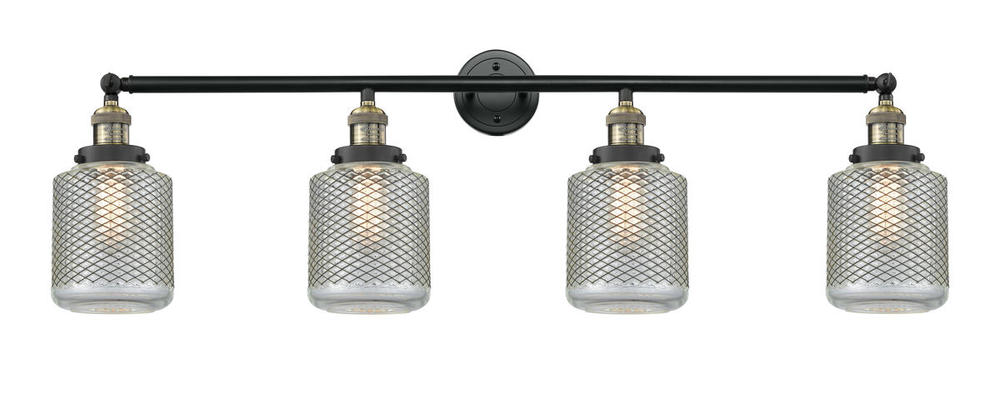 Stanton - 4 Light - 44 inch - Black Antique Brass - Adjustable Bath Vanity Light
