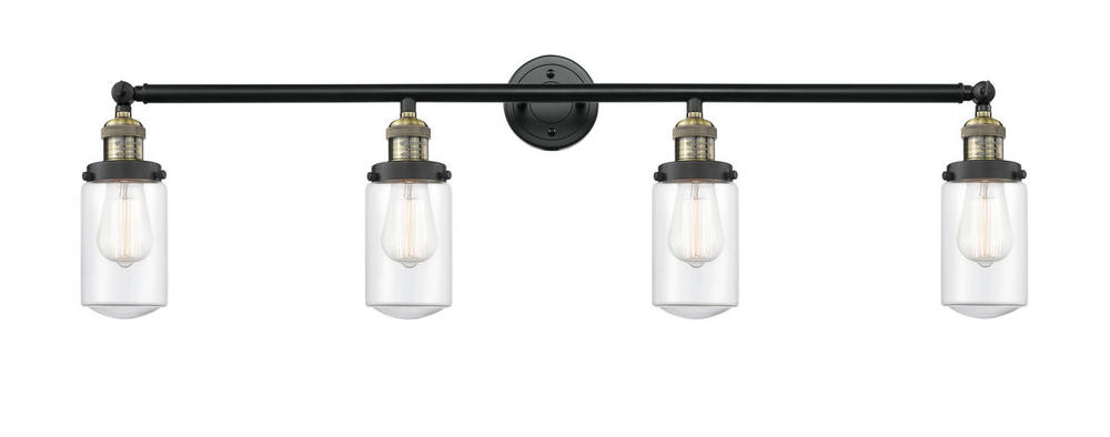 Dover - 4 Light - 43 inch - Black Antique Brass - Adjustable Bath Vanity Light