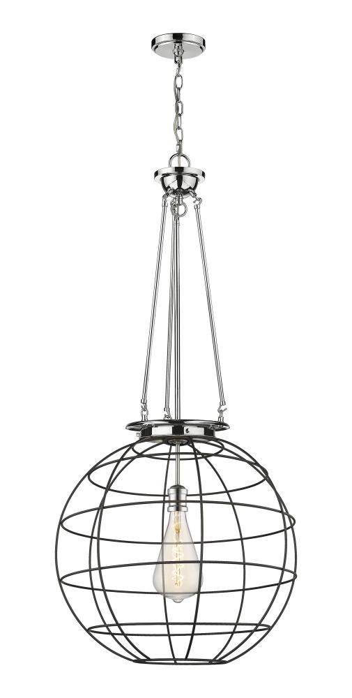 Lake Placid - 1 Light - 22 inch - Polished Chrome - Chain Hung - Pendant