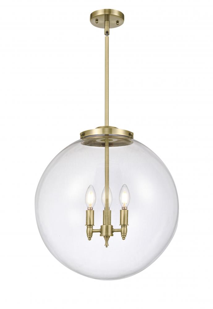 Beacon - 3 Light - 18 inch - Antique Brass - Stem hung - Pendant