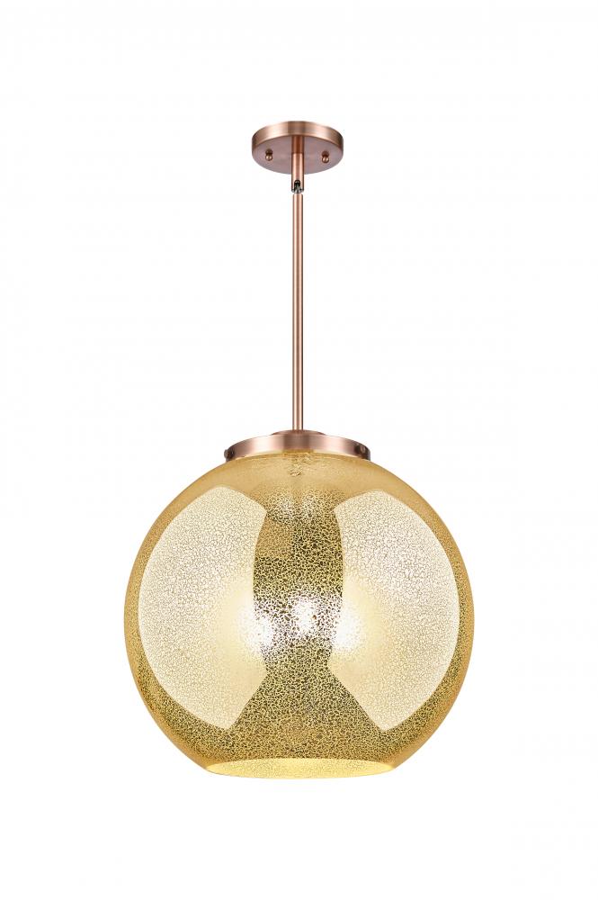 Athens - 3 Light - 16 inch - Antique Copper - Cord hung - Pendant