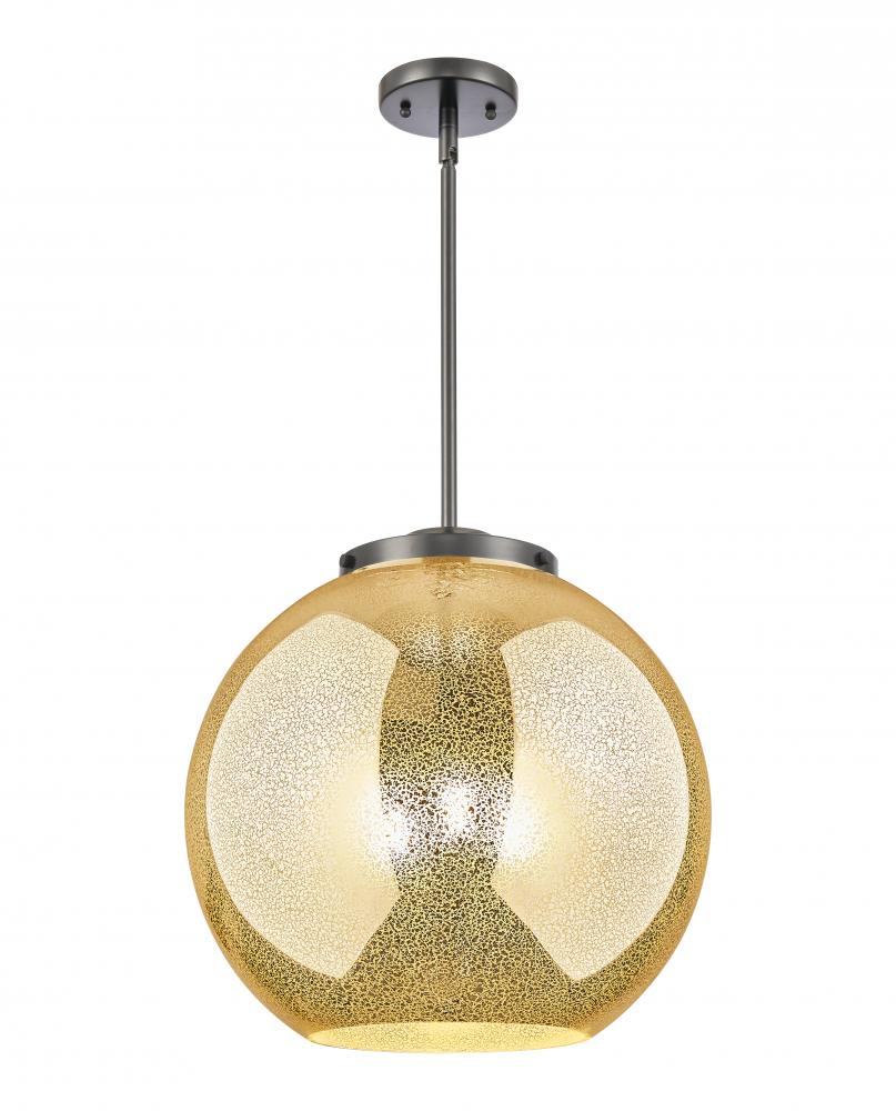 Athens - 3 Light - 16 inch - Matte Black - Cord hung - Pendant