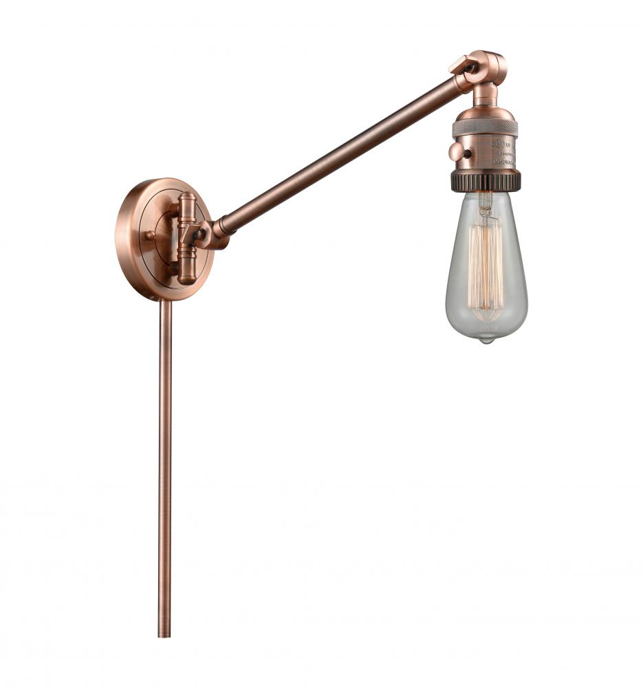 Bare Bulb - 1 Light - 5 inch - Antique Copper - Swing Arm