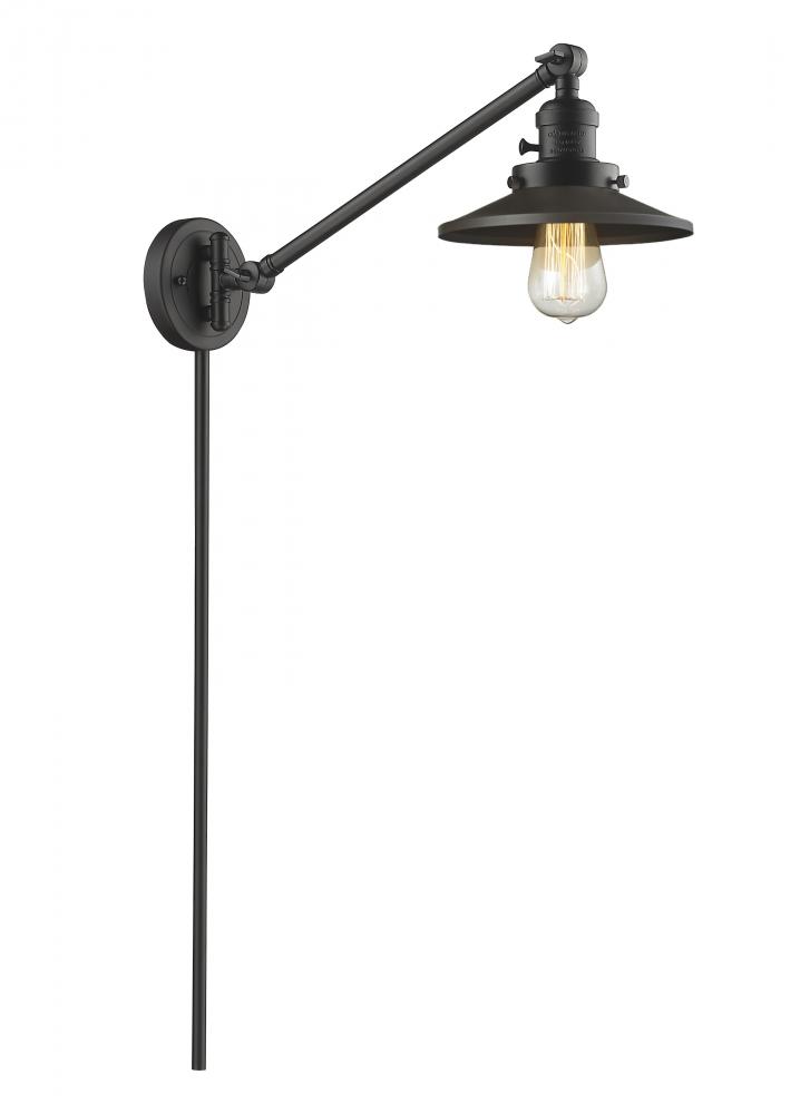 Railroad - 1 Light - 8 inch - Oil Rubbed Bronze -Adjustable Swing Arm