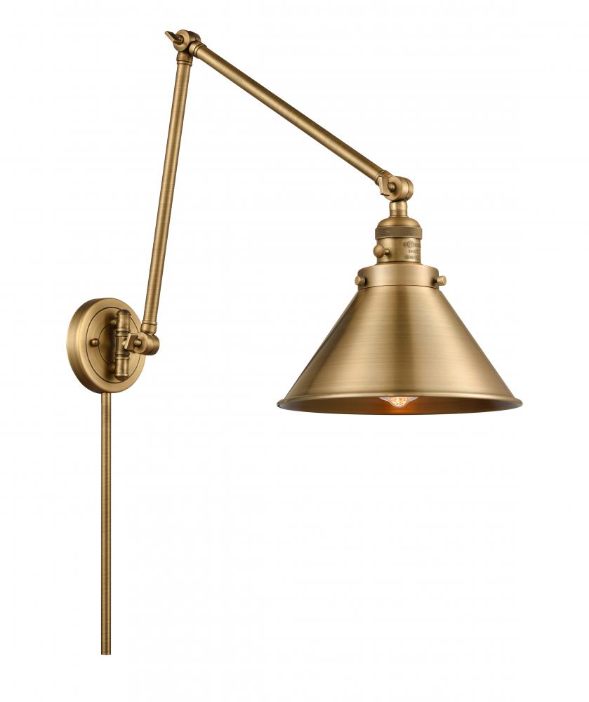 Briarcliff - 1 Light - 10 inch - Brushed Brass - Swing Arm