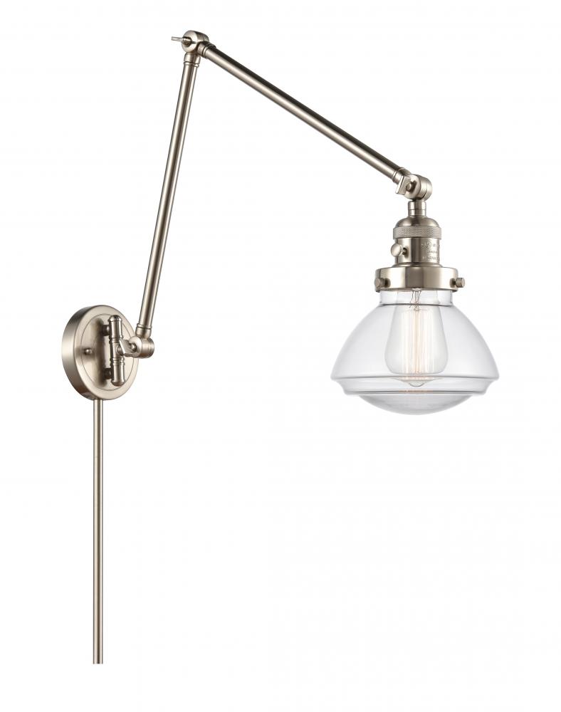 Olean - 1 Light - 9 inch - Brushed Satin Nickel -Adjustable Swing Arm